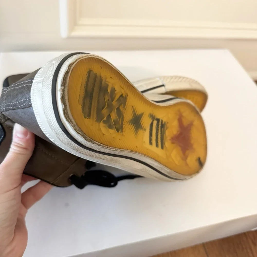Rare Converse x John‎ Varvatos Pro Leather Hi Brown Black Chuck Taylor READ